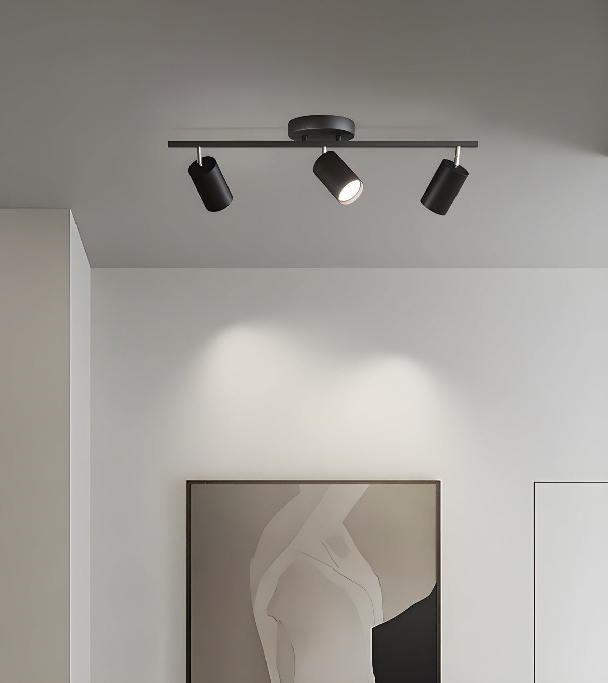 Evanna Modern Ceiling Light with Adjustable Spotlights, Gold Accents