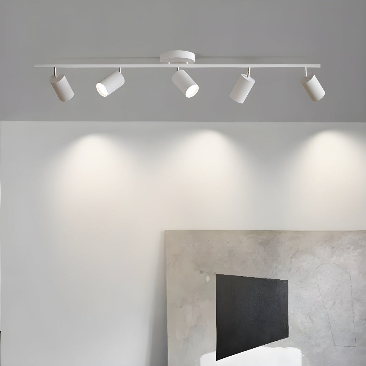 Evanna Modern Ceiling Light with Adjustable Spotlights, Gold Accents