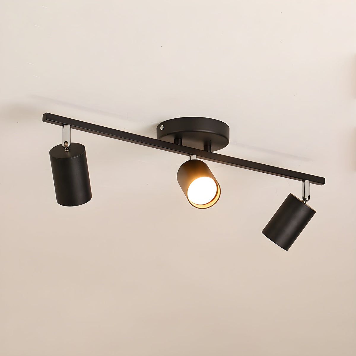 Evanna Modern Ceiling Light with Adjustable Spotlights, Gold Accents