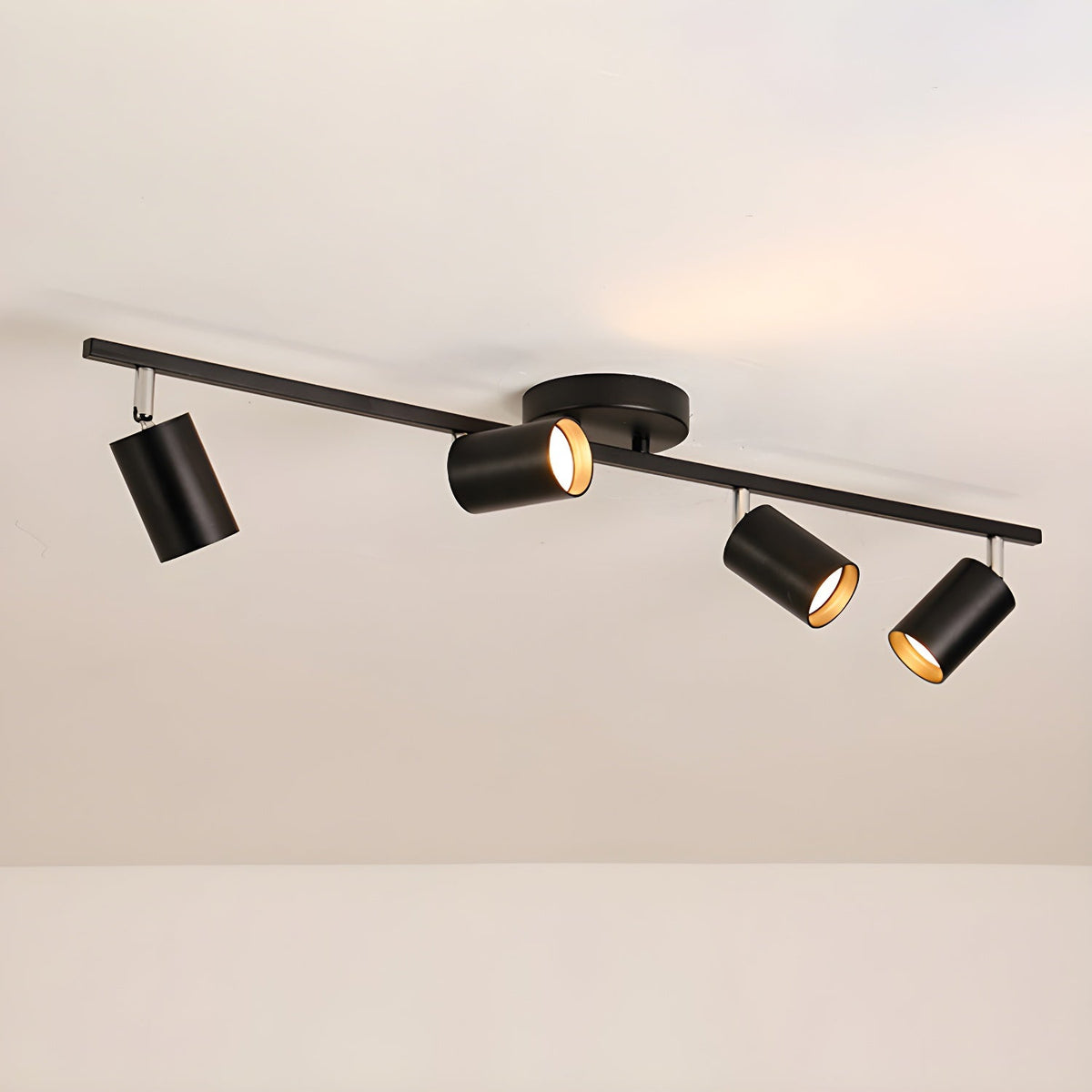 Evanna Modern Ceiling Light with Adjustable Spotlights, Gold Accents