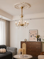 Evaria Crystal Pearl Chandelier – Opalescent Glass & Gold