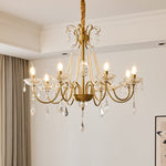 Evaria Crystal Pearl Chandelier – Opalescent Glass & Gold