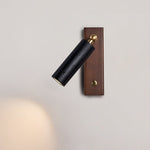 Event Horizon Adjustable Wall Sconce in Black Travertine and Brass