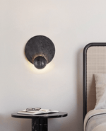 Event Horizon Wall Sconce — Black Travertine LED Wall Light
