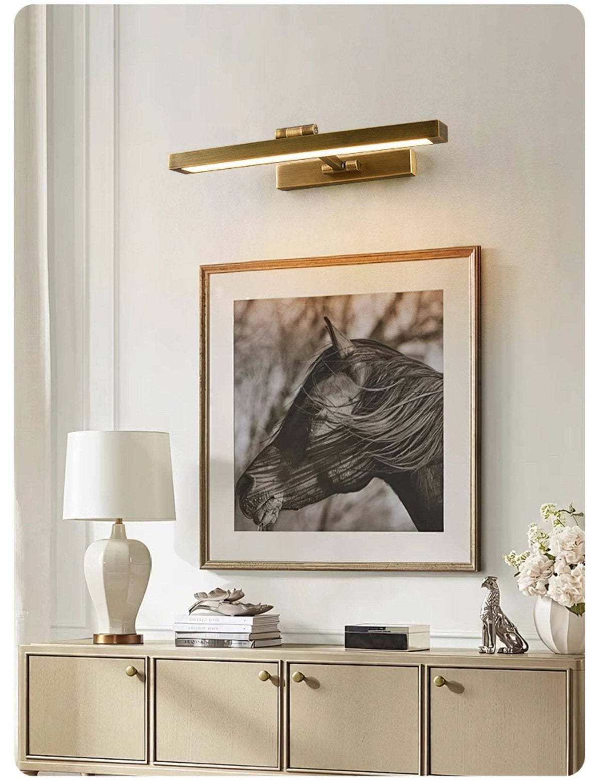Everett Brass Swing Arm Wall Sconce for Modern Interiors