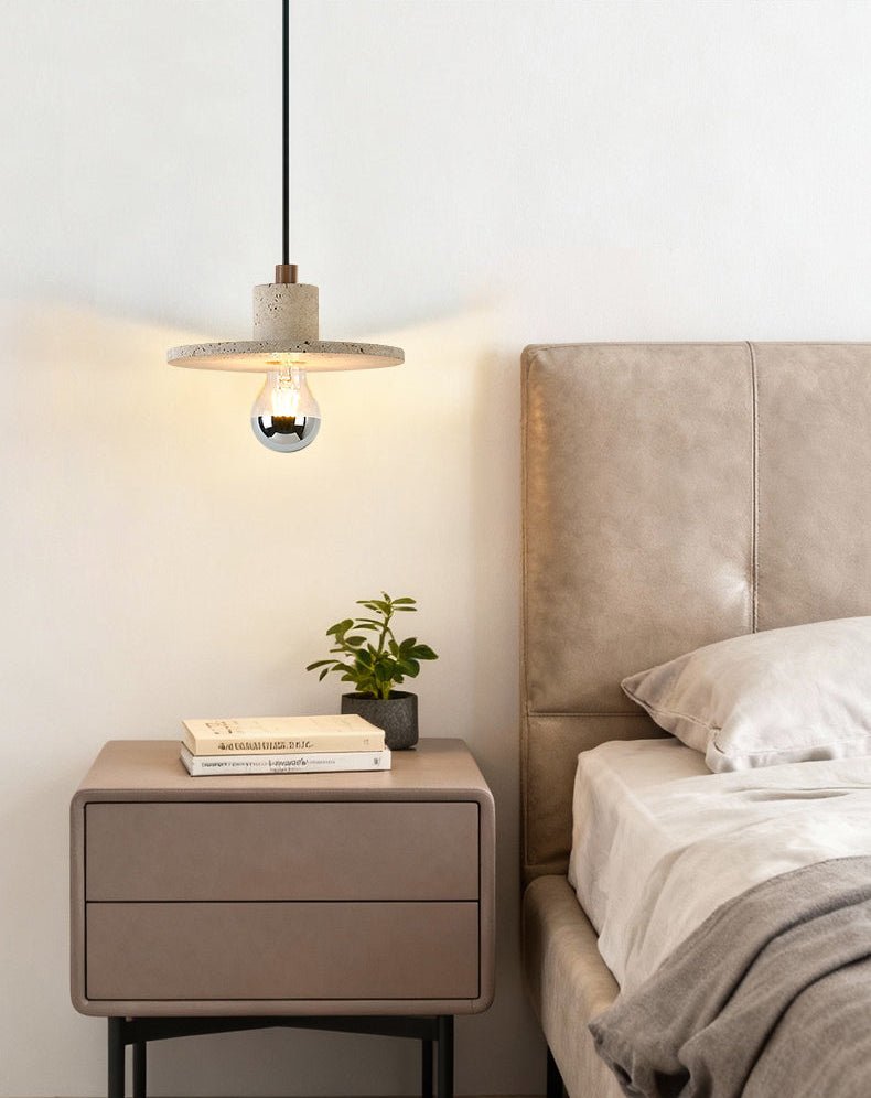 Evirlo Travertine Pendant Light – Modern Stone Pendant Lamp for Dining and Living Spaces