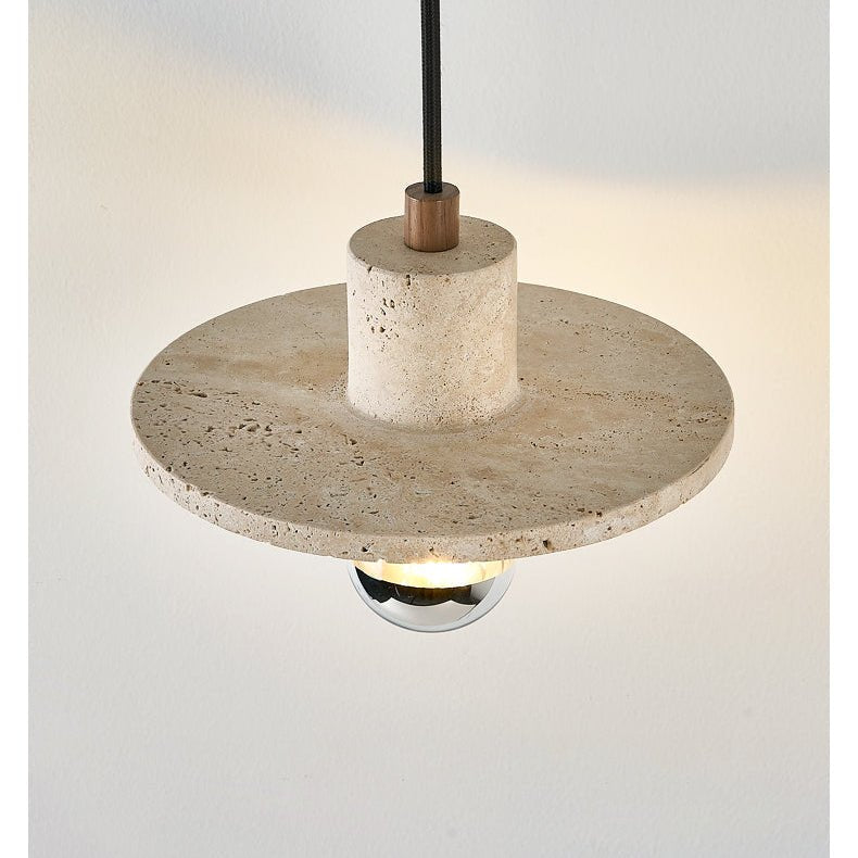 Evirlo Travertine Pendant Light – Modern Stone Pendant Lamp for Dining and Living Spaces