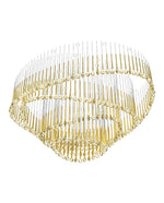 Eyelet Linear LED Chandelier in Chrome, Gold, or Rose Gold