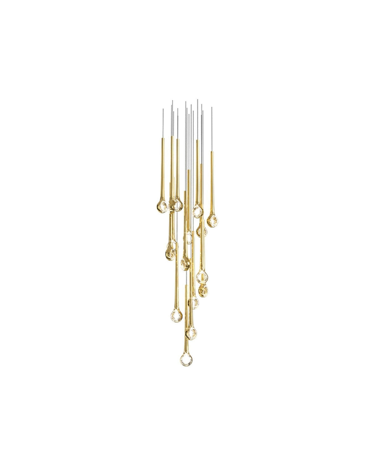 Eyelet Linear LED Chandelier in Chrome, Gold, or Rose Gold