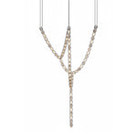 Gabriel Gold Crystal Chandelier – Sculptural LED Pendant for Modern Interiors