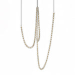 Gabriel Gold Crystal Chandelier – Sculptural LED Pendant for Modern Interiors