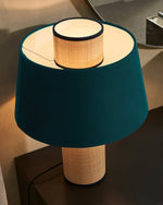 Fabric Drum Column Table Lamp