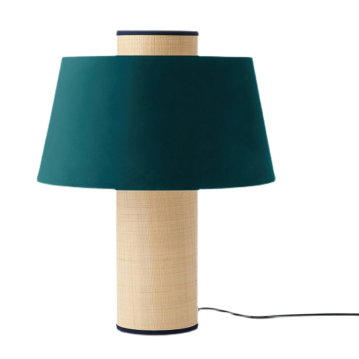 Fabric Drum Column Table Lamp