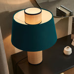 Fabric Drum Column Table Lamp