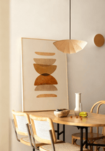 Fabric Saucer Pendant Light – Modern Minimalist Ceiling Lamp for Dining & Living Spaces