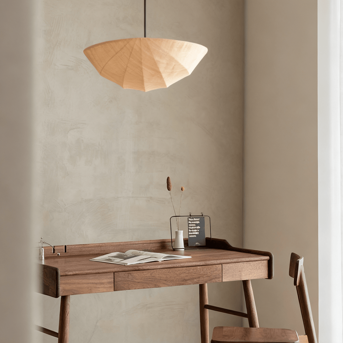 Fabric Saucer Pendant Light – Modern Minimalist Ceiling Lamp for Dining & Living Spaces
