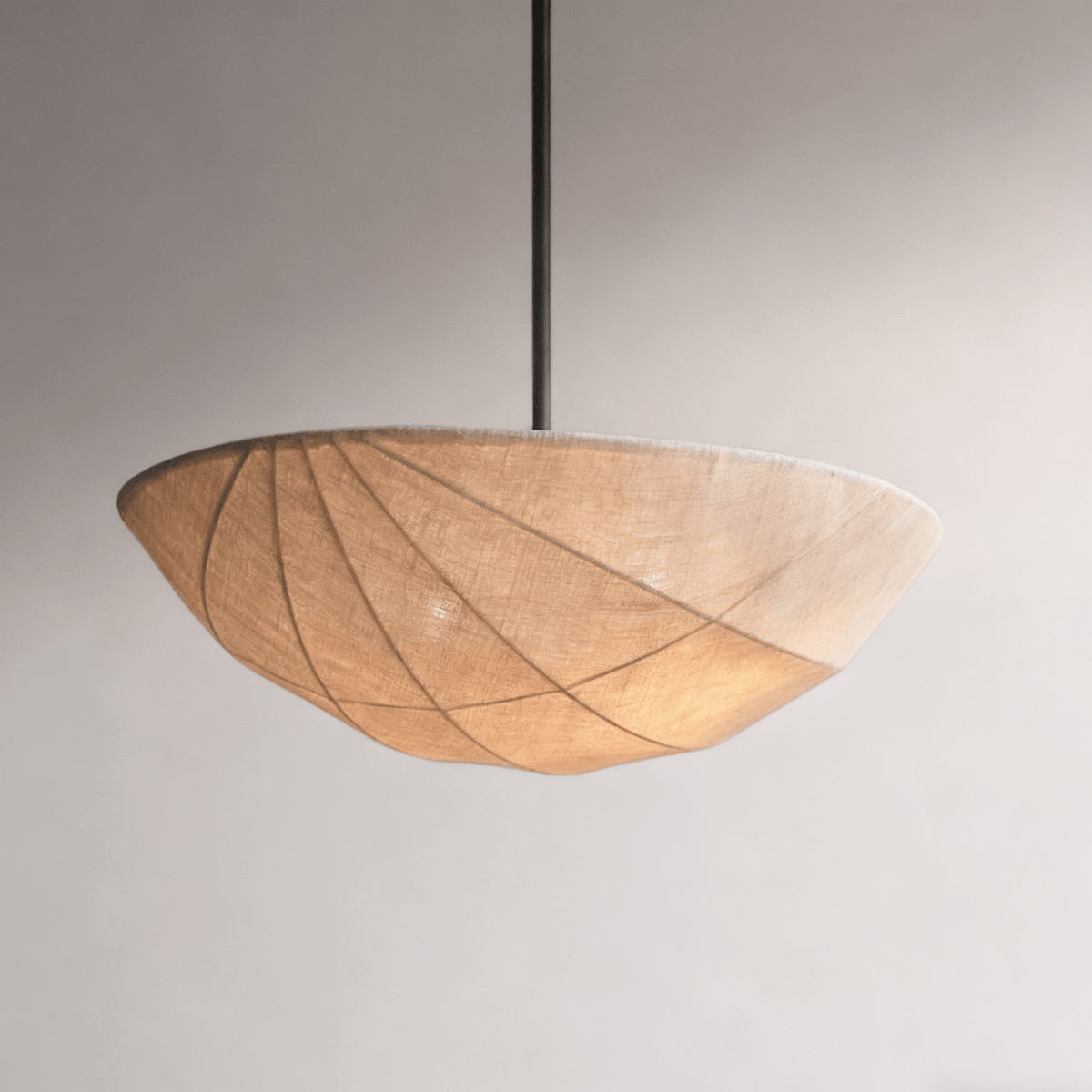Fabric Saucer Pendant Light – Modern Minimalist Ceiling Lamp for Dining & Living Spaces