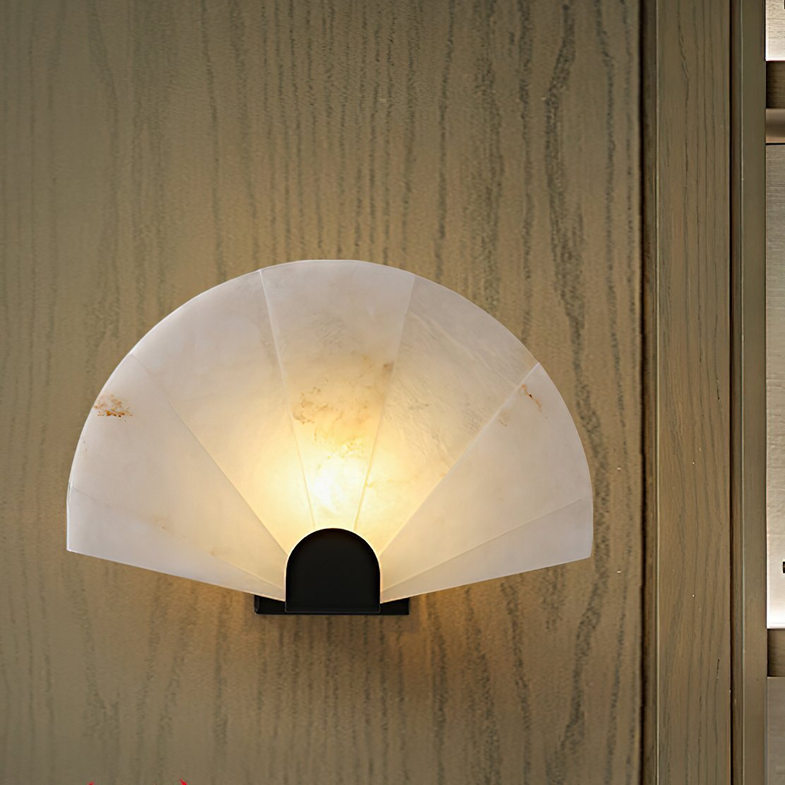 Fan Shaped Alabaster Wall Light