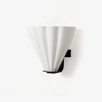 Fan-Shaped Glass Wall Sconce with Black Metal Accent