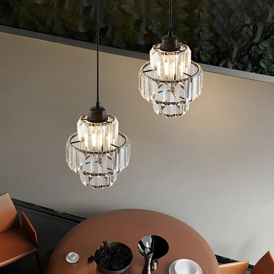 Simple Restaurant Crystal Single Head Pendant Lamp