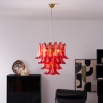 Fiametta Murano Glass Chandelier – Handcrafted Red Glass Pendant Light