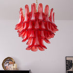 Fiametta Murano Glass Chandelier – Handcrafted Red Glass Pendant Light