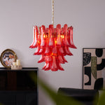 Fiametta Murano Glass Chandelier – Handcrafted Red Glass Pendant Light