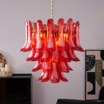 Fiametta Murano Glass Chandelier – Handcrafted Red Glass Pendant Light