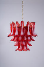 Fiametta Murano Glass Chandelier – Handcrafted Red Glass Pendant Light