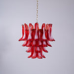 Fiametta Murano Glass Chandelier – Handcrafted Red Glass Pendant Light