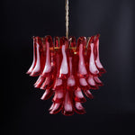 Fiametta Murano Glass Chandelier – Handcrafted Red Glass Pendant Light