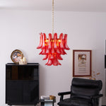 Fiametta Murano Glass Chandelier – Handcrafted Red Glass Pendant Light