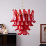 Fiametta Murano Glass Chandelier – Handcrafted Red Glass Pendant Light