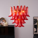 Fiametta Murano Glass Chandelier – Handcrafted Red Glass Pendant Light