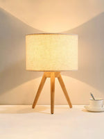 Fidel Solid Wood Tripod Table Lamp