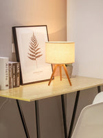 Fidel Solid Wood Tripod Table Lamp
