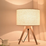 Fidel Solid Wood Tripod Table Lamp