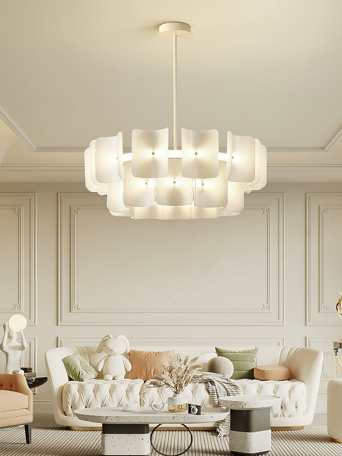 Fingerprint Chandelier – Modern LED Pendant Light for Dining Room, Living Room, and Bedroom