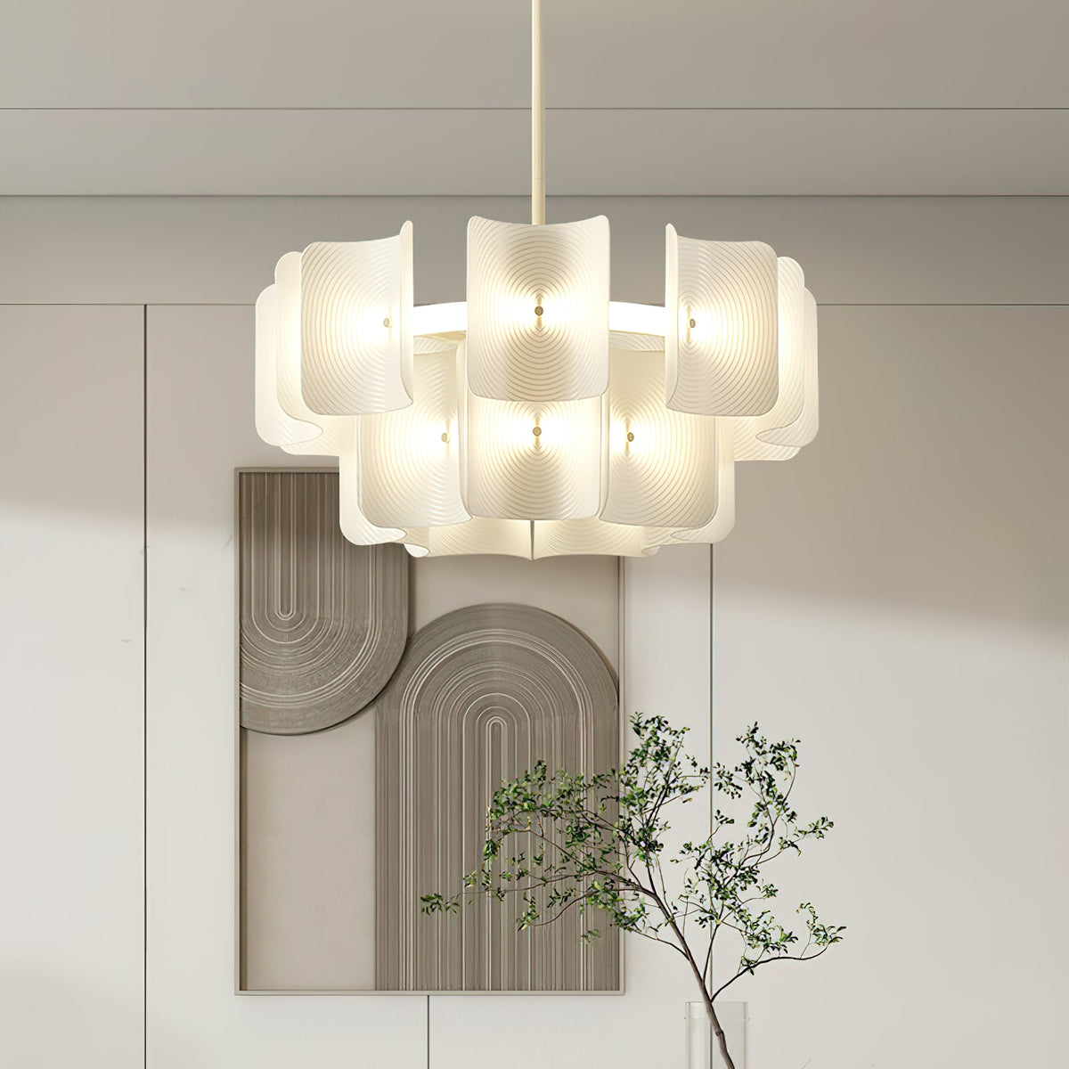 Fingerprint Chandelier – Modern LED Pendant Light for Dining Room, Living Room, and Bedroom