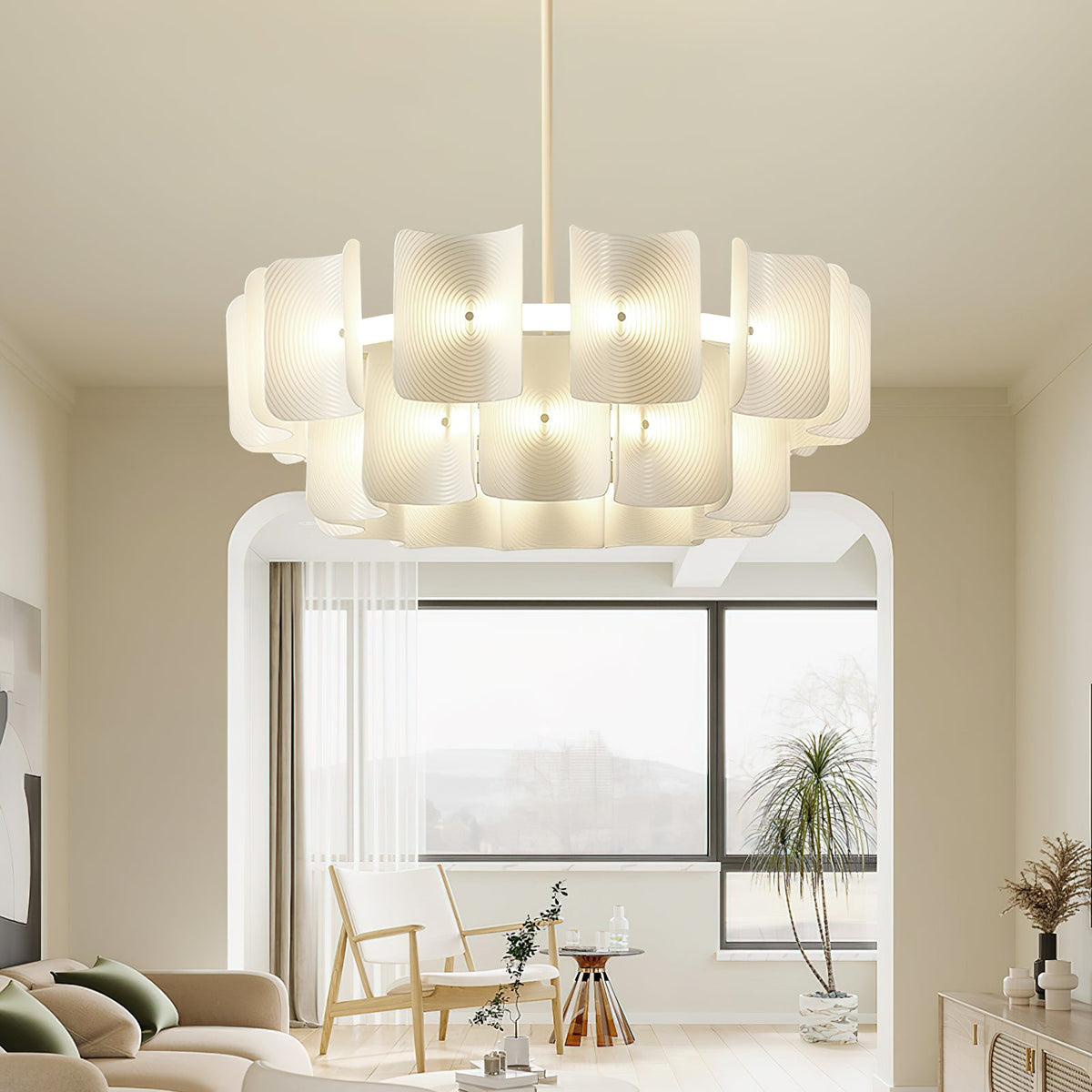 Fingerprint Chandelier – Modern LED Pendant Light for Dining Room, Living Room, and Bedroom