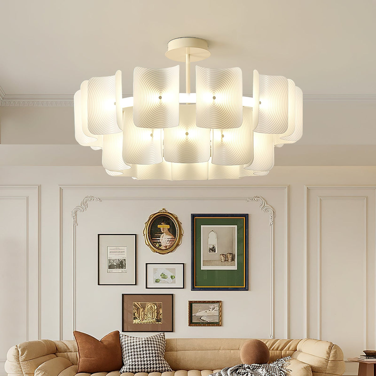 Fingerprint Chandelier – Modern LED Pendant Light for Dining Room, Living Room, and Bedroom