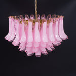 Fiora Pink Glass Chandelier – 17-Light Tiered Murano-Style Pendant for Dining Room & Living Room