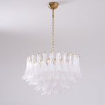 Fiora Pink Glass Chandelier – 17-Light Tiered Murano-Style Pendant for Dining Room & Living Room