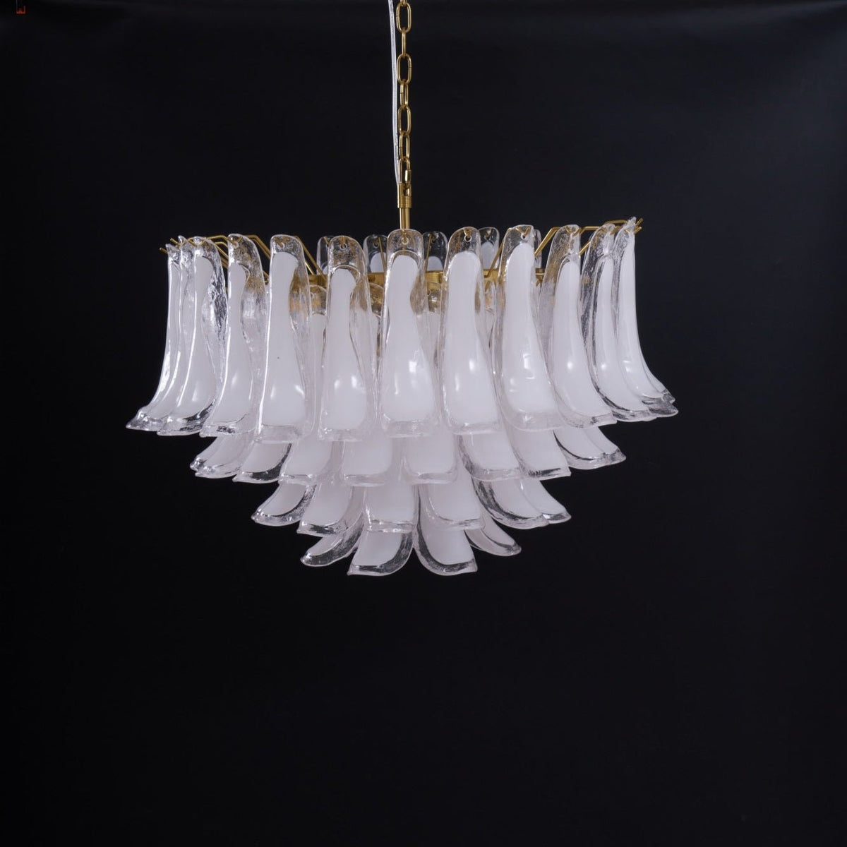 Fiora Pink Glass Chandelier – 17-Light Tiered Murano-Style Pendant for Dining Room & Living Room