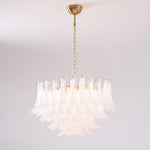 Fiora Pink Glass Chandelier – 17-Light Tiered Murano-Style Pendant for Dining Room & Living Room