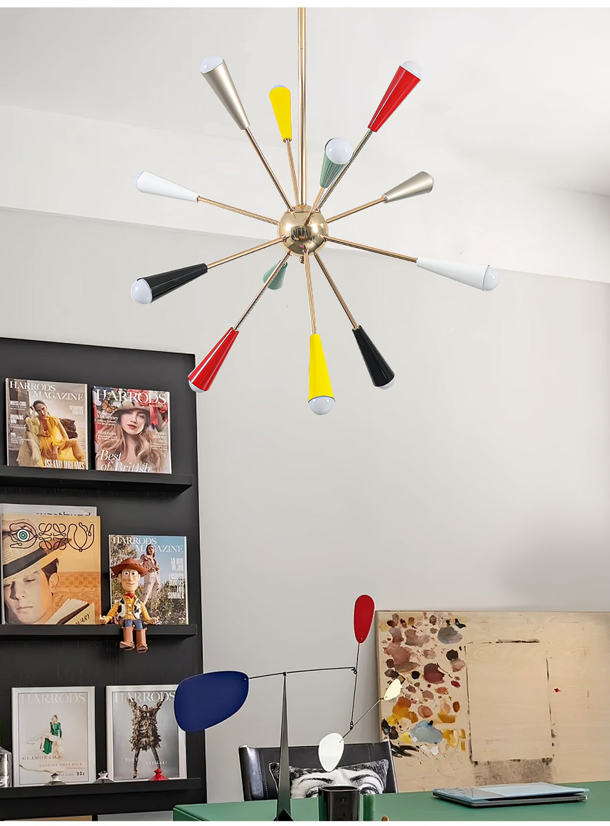 Firework Pop Chandelier – Mid-Century Modern Starburst Pendant Light
