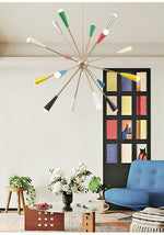 Firework Pop Chandelier – Mid-Century Modern Starburst Pendant Light