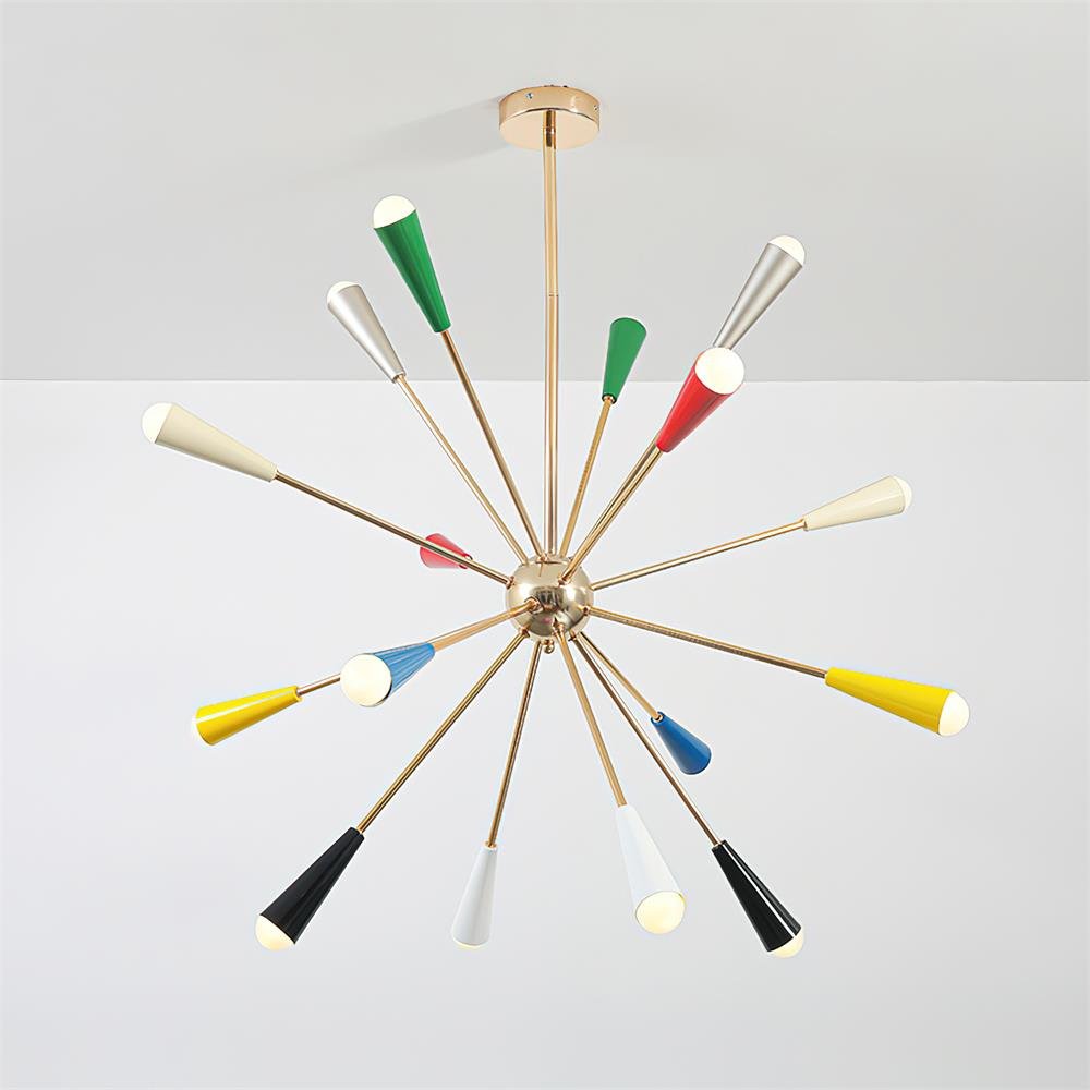 Firework Pop Chandelier – Mid-Century Modern Starburst Pendant Light