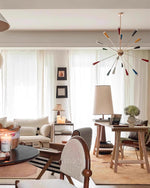 Firework Pop Chandelier – Mid-Century Modern Starburst Pendant Light