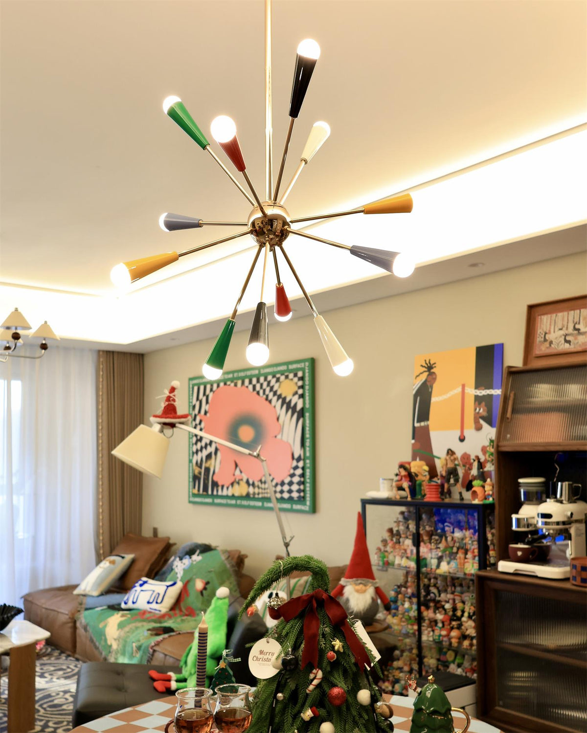 Firework Pop Chandelier – Mid-Century Modern Starburst Pendant Light